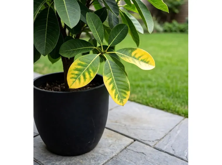 Ficus con foglie gialle