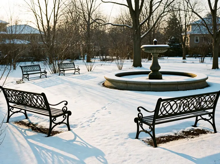 giardino in inverno