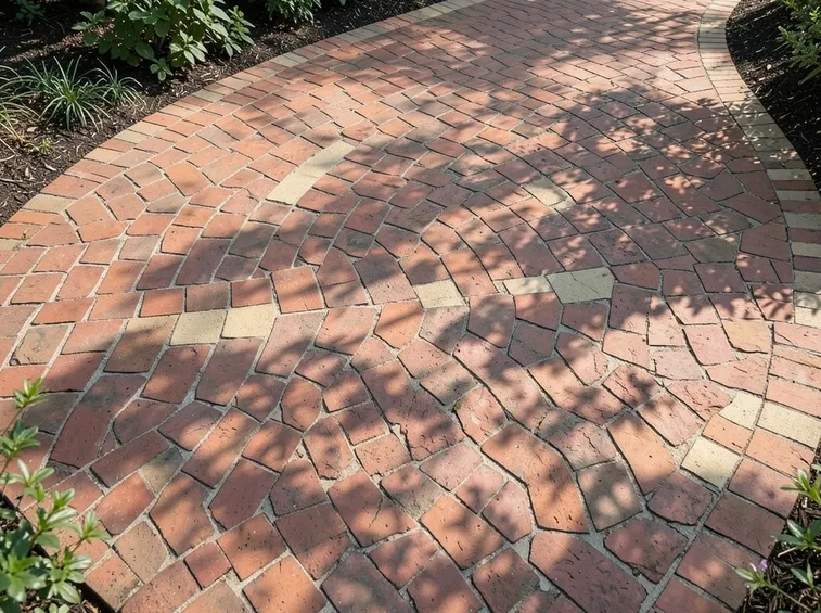 pavimentazione giardino con mattoni
