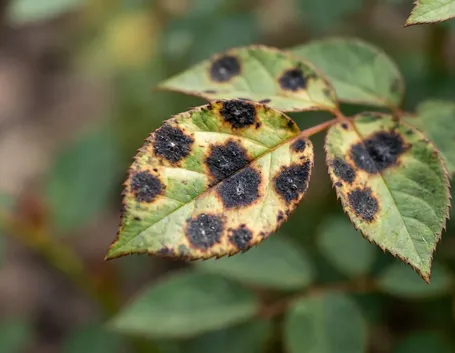 ticchiolatura su foglie di rosa
