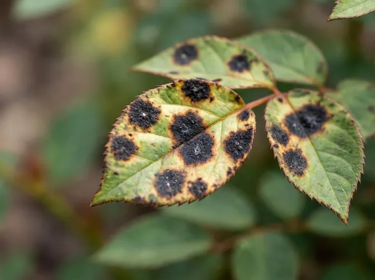 ticchiolatura su foglie di rosa