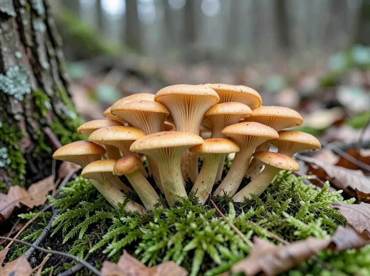 Una vasta colonia di finferle nel loro habitat