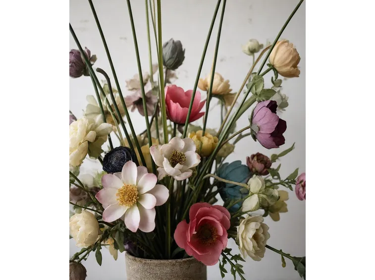 composizione fiori finti