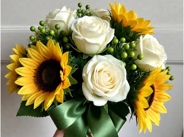 composizione floreale fiori finti