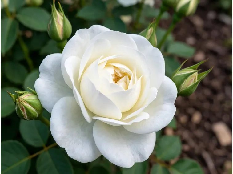 Pianta rosa bianca