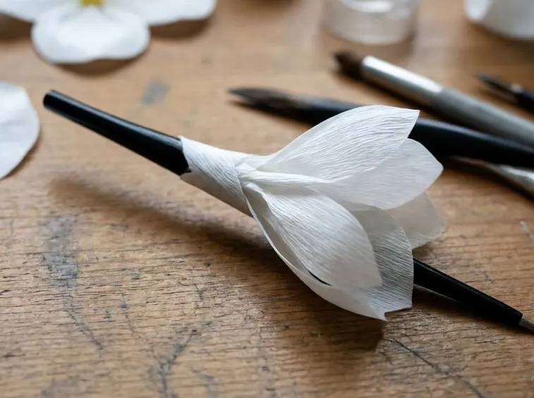 creazione fiore carta crespa