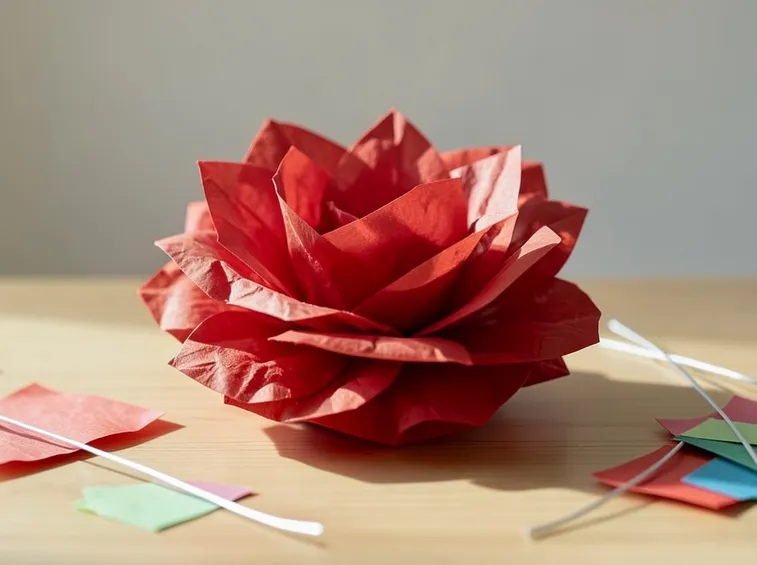 FIORI CON CARTA VELINA O CARTA RICICLATA