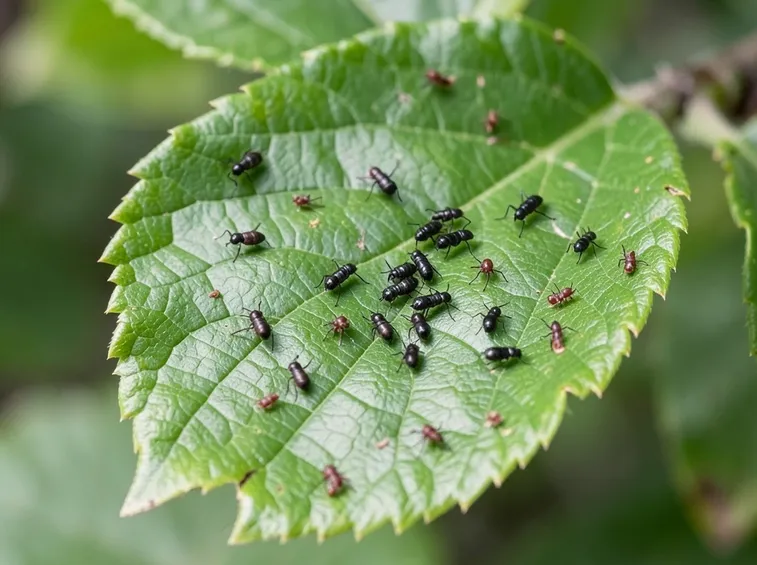 Foglia ciliegio afidi nere