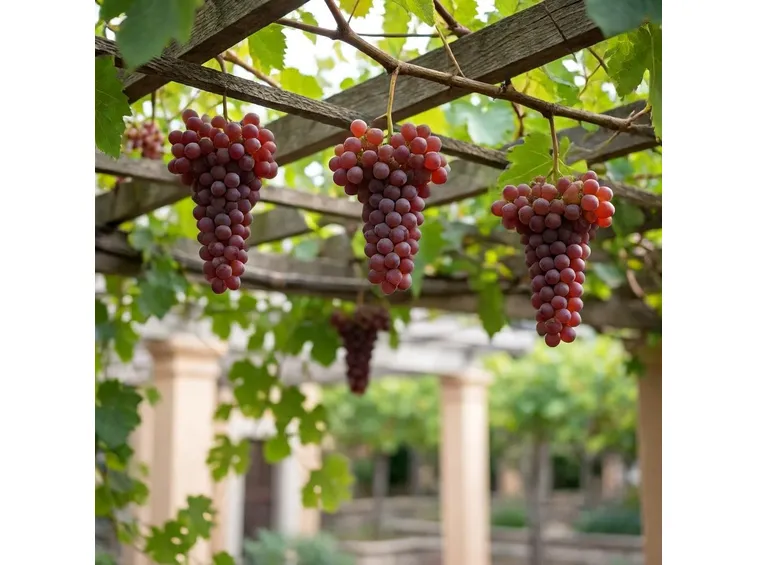 Uva da una pergola