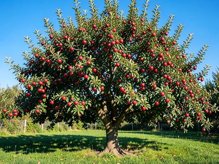 Albero melo frutti