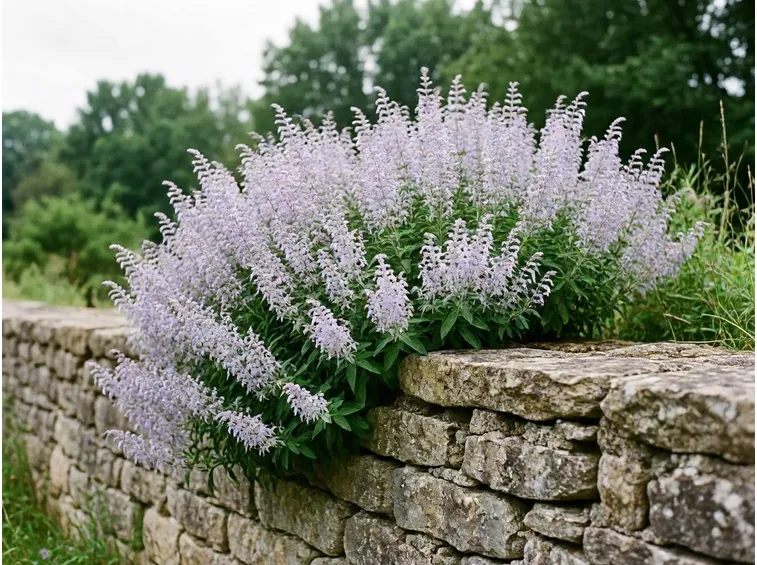 Cespuglio fiorito di salvia che può anche fungere da siepe