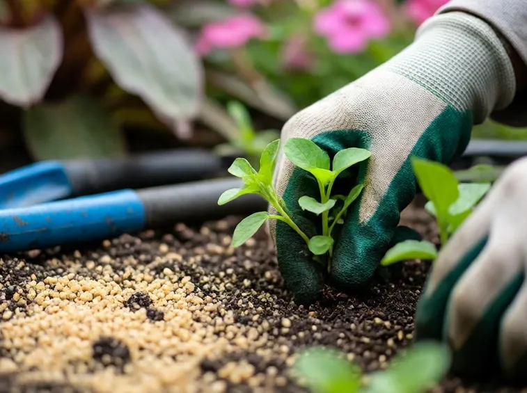 Piante fertilizzate minerale vermiculite