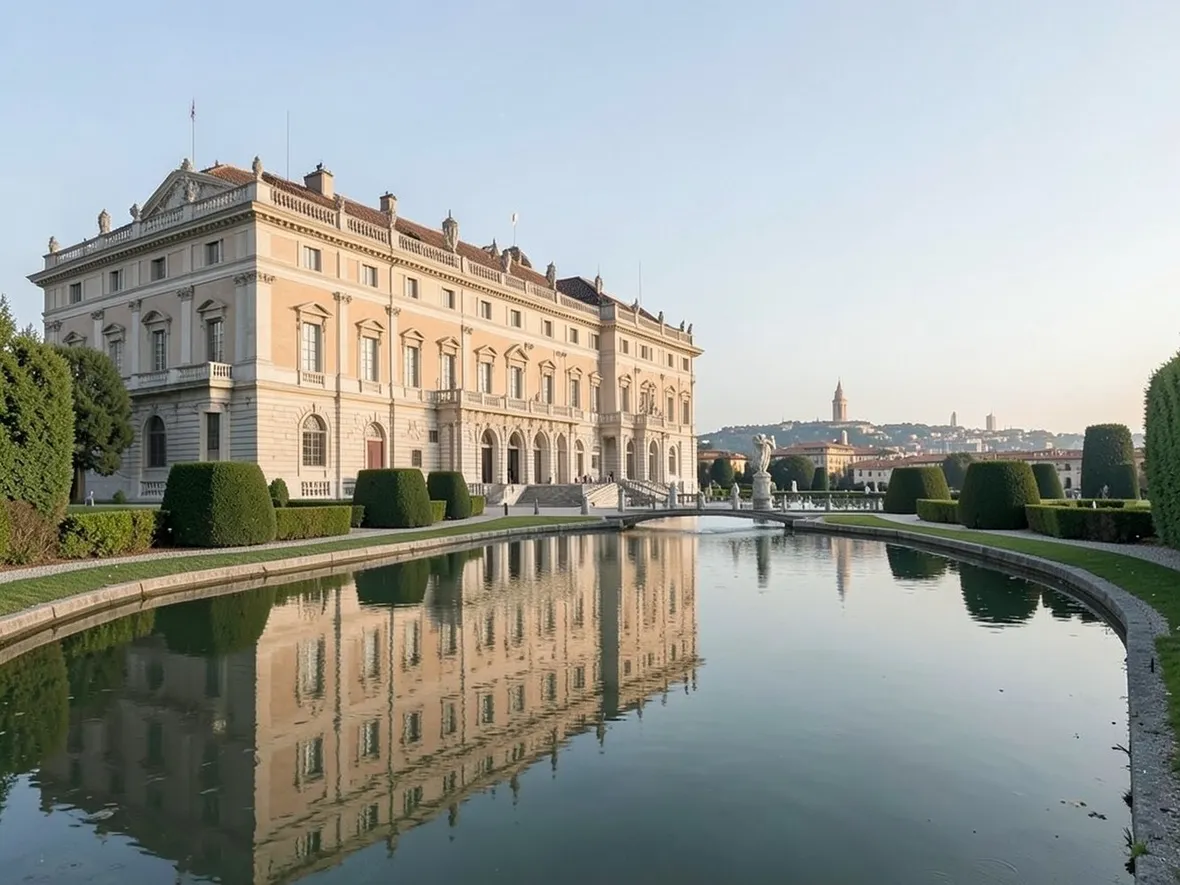 Vista di Palazzo Pitti dal giardino di Boboli