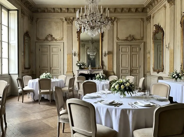 La sala da pranzo di Palazzo Patrizi
