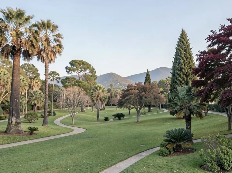 Un particolare del parco di Villa Serra
