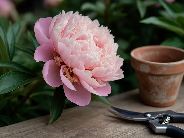 Peonia in fiore