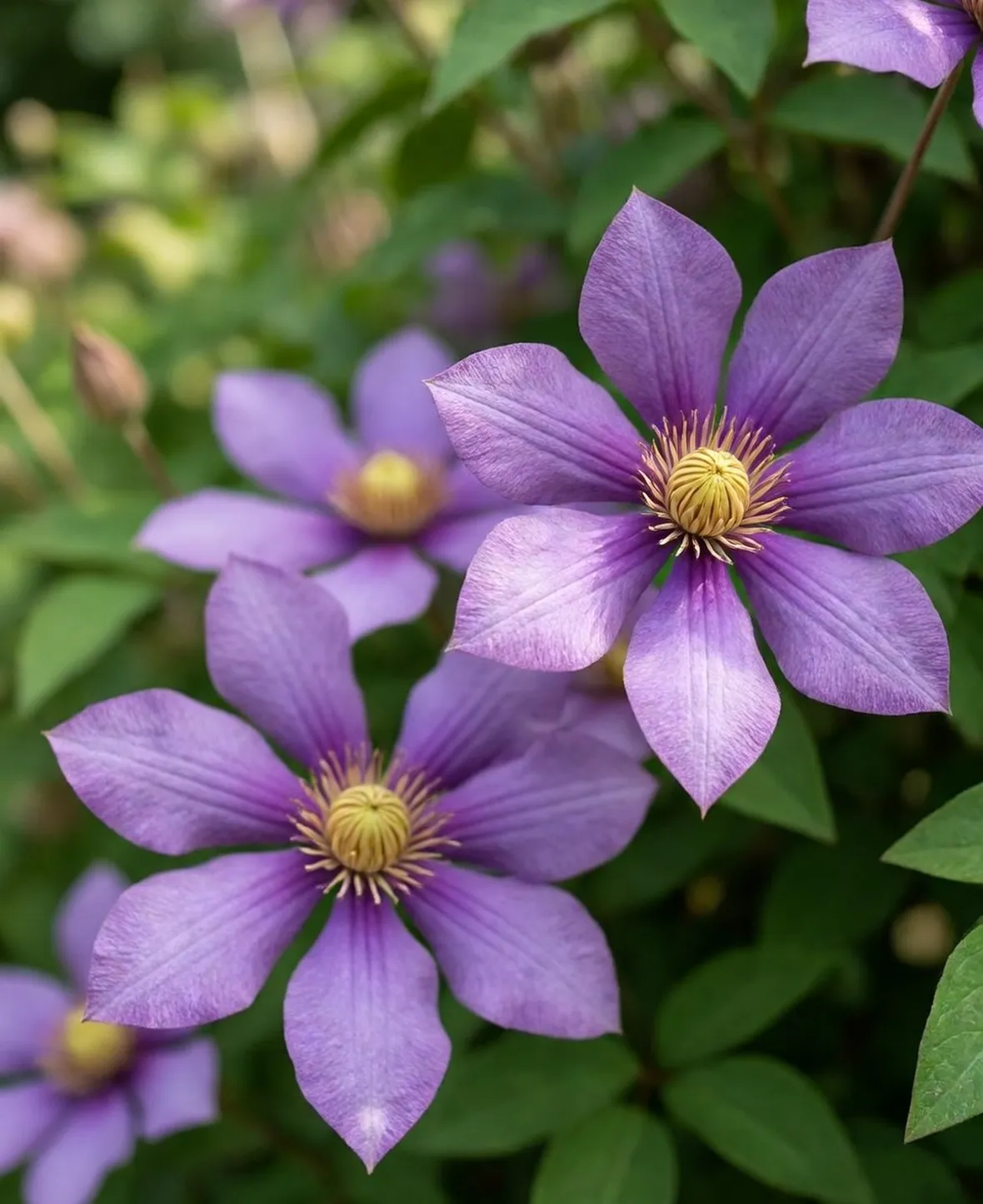 Clematis in fiore