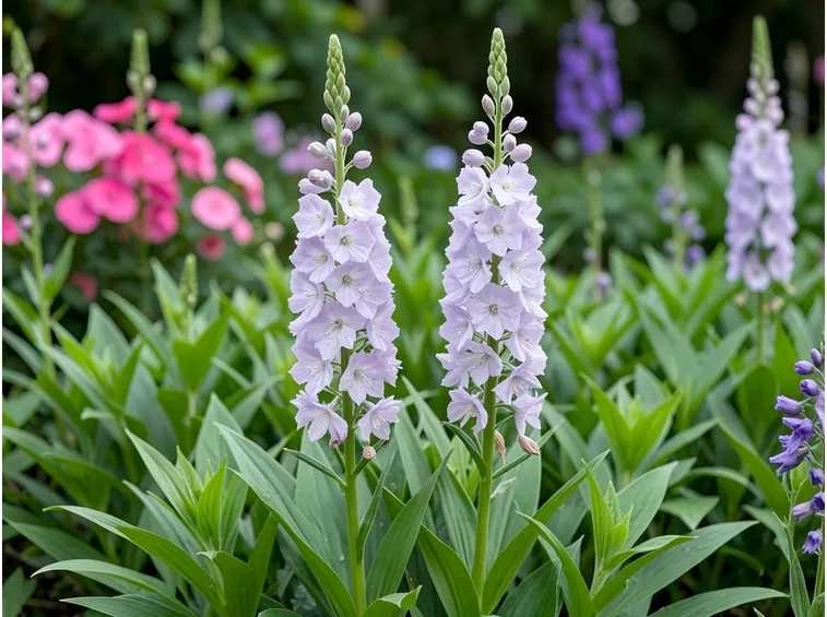 Delphinium foglie