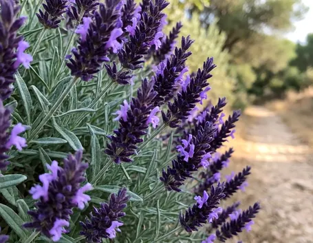 Cespuglio di lavanda angustifolia.