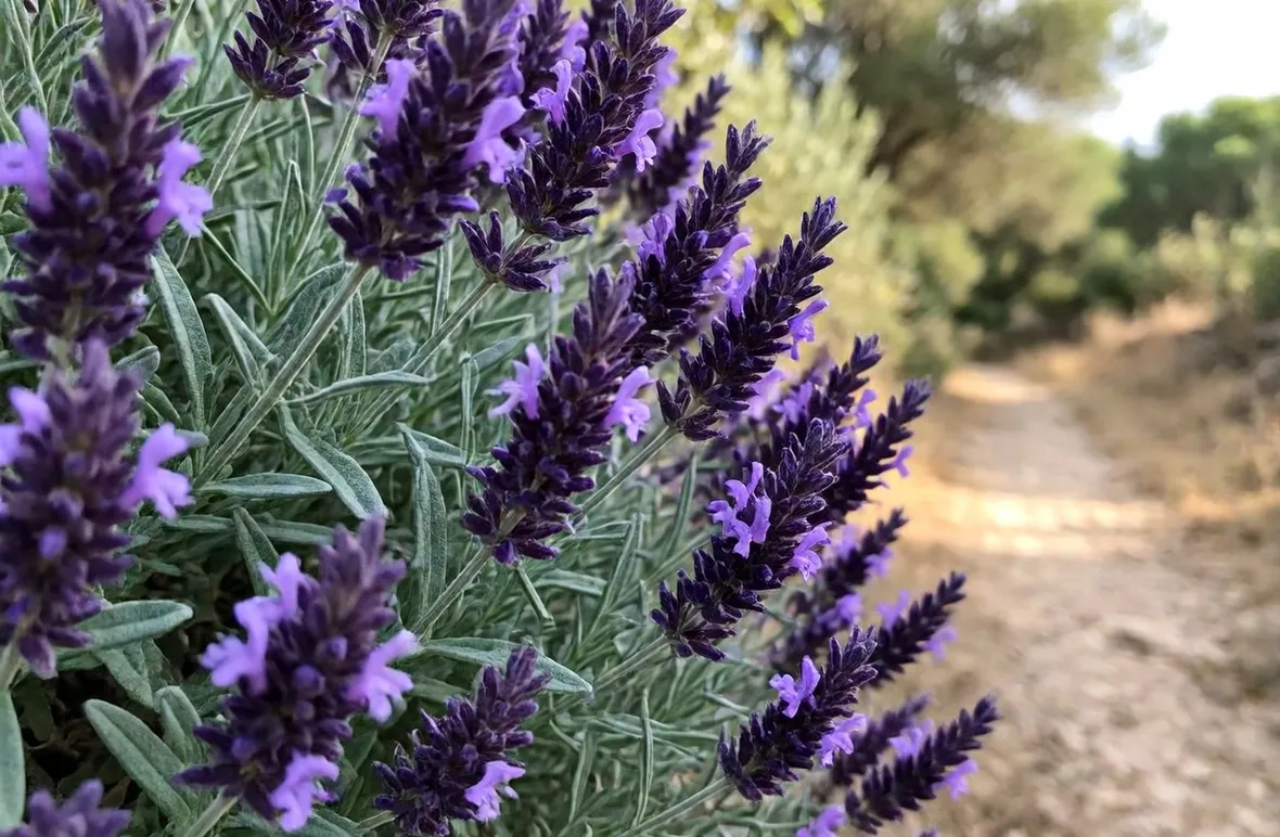 Cespuglio di lavanda angustifolia.