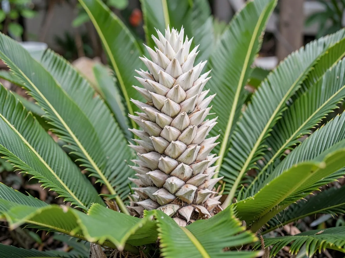 Il fiore del cycas maschio