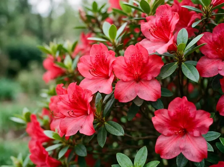 Azalea di colore rosso