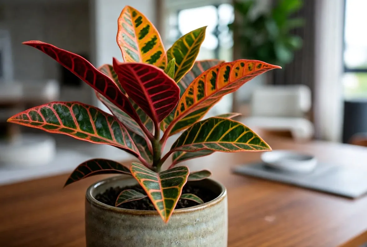 Un varietà della pianta di Croton
