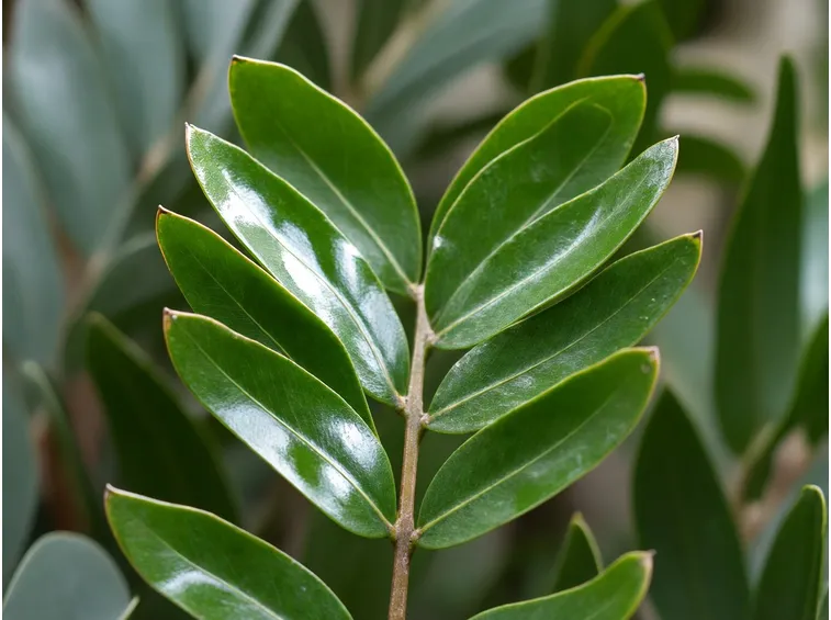 Particolare di un ramo di zamia