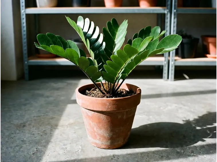 Pianta di zamia in vaso